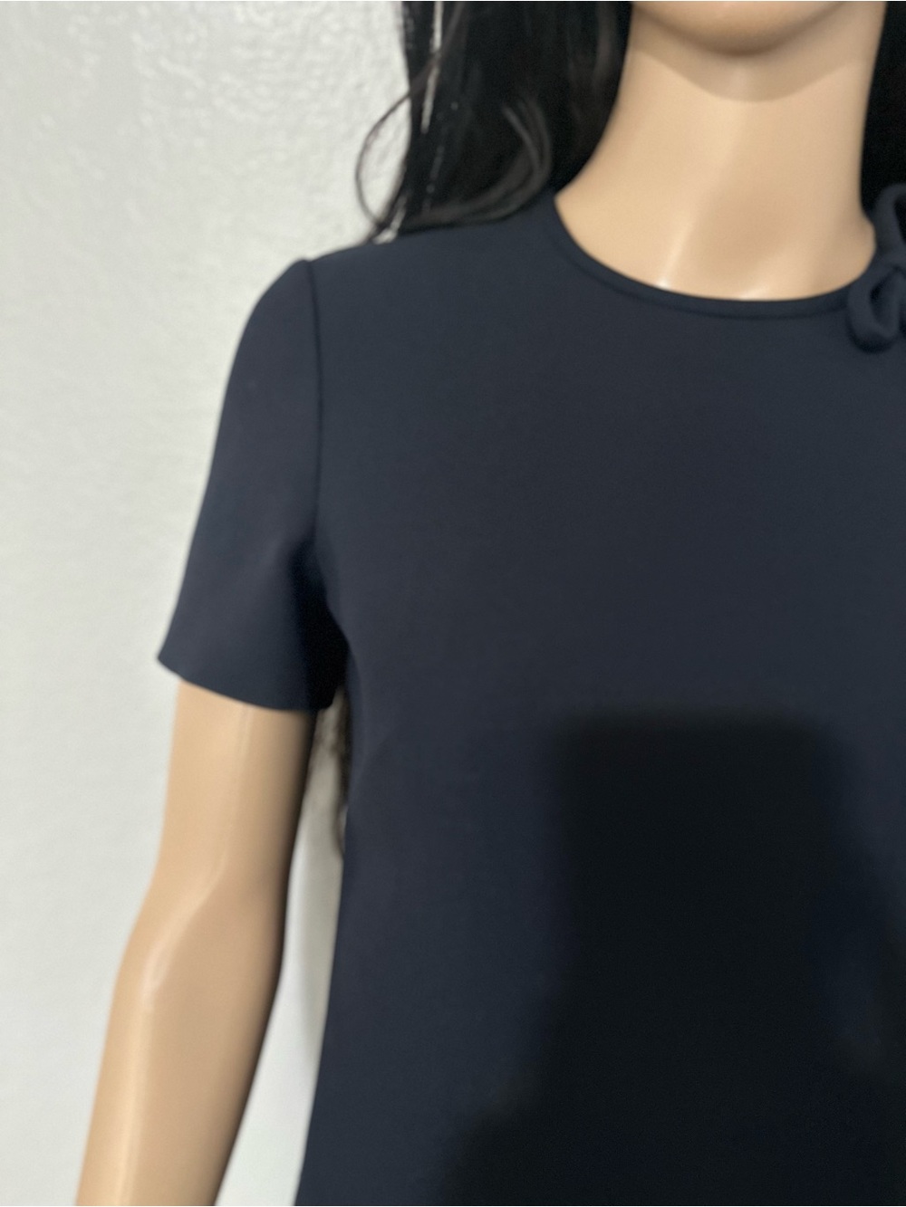 Valentino Garavani Navy Mini Shift Dress with Neck Tie - Picture 10 of 12